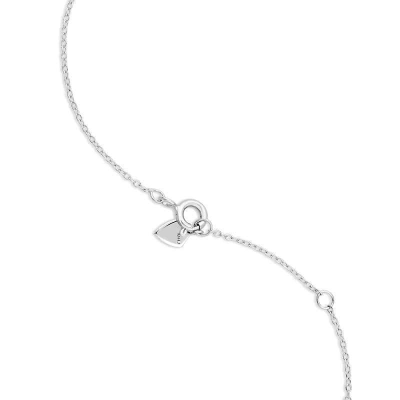 Chevron Necklace with 0.05 Carat TW Diamonds in Sterling Silver