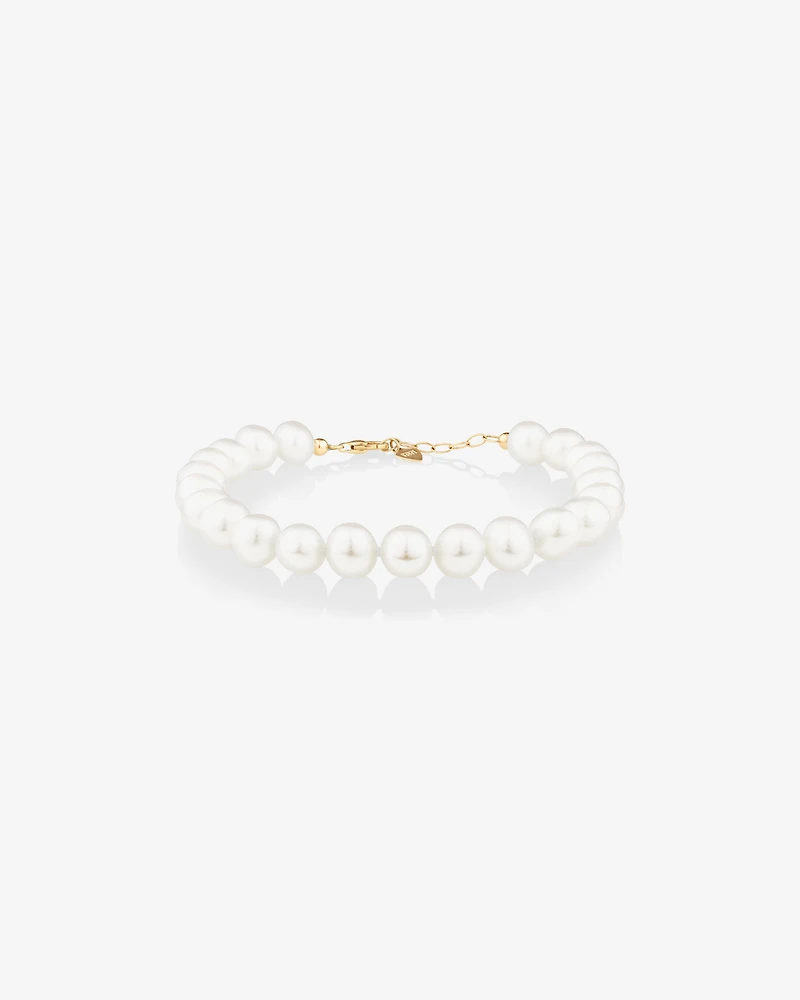 Cultured Freshwater Pearl Bracelet in 10kt Yellow Gold