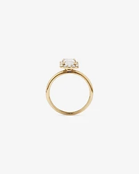 1.46 Carat TW Emerald Cut Laboratory-Grown Diamond Halo Engagement Ring in 14kt Yellow and White Gold