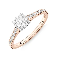 Engagement Ring with 1 1/4 Carat TW of Diamonds in 14kt Rose/White Gold