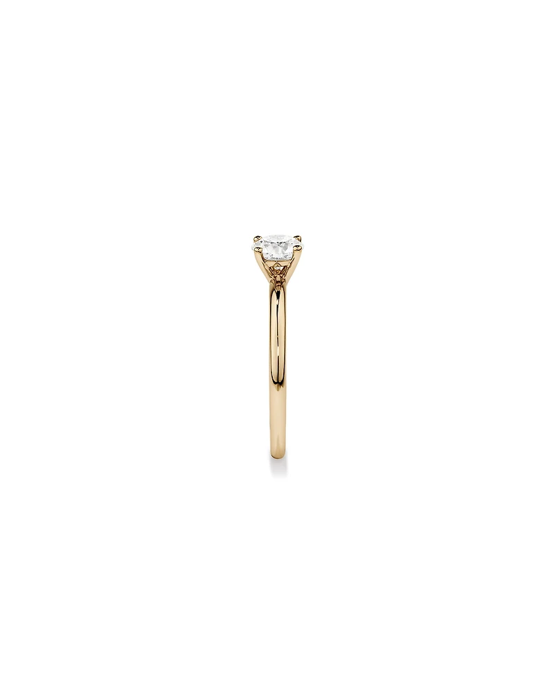 0.70 Carat TW Round Brilliant Laboratory-Grown Diamond Solitaire Engagement Ring in 14kt White Gold