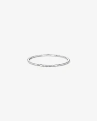 3.00 Carat TW Round Brilliant Laboratory-Grown Diamond Oval Eternity Bangle in 10kt White Gold