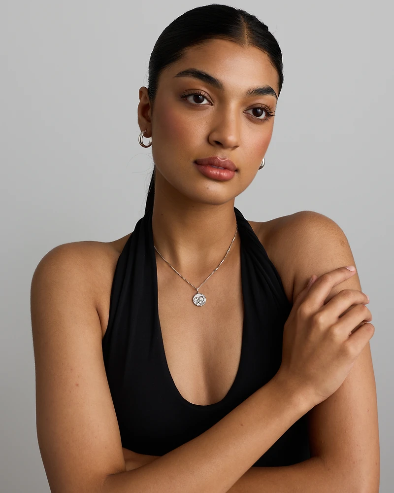 Pendentif zodiaque Bélier avec accents de diamants en argent sterling