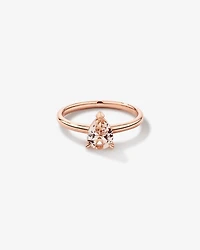 Solitaire Ring with Morganite in 10kt Rose Gold