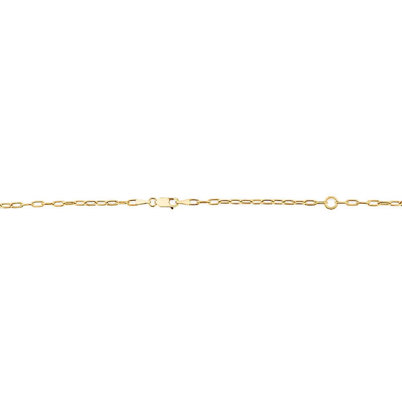 45cm (18”) 2mm-2.5mm Width Hollow Paperclip Chain in 10kt Yellow Gold