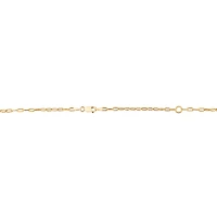 45cm (18”) 2mm-2.5mm Width Hollow Paperclip Chain in 10kt Yellow Gold