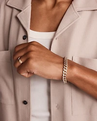 2.00 Carat TW Diamond Set Cuban Link Bracelet in 10kt Yellow and White Gold