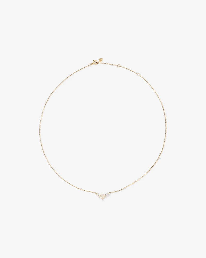 Australian Opal with Diamond Accents Necklace in 10kt Yellow Gold