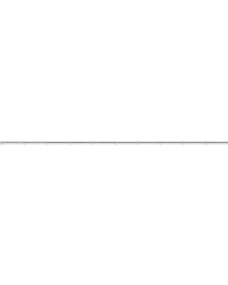 26cm (10.2") 1.1mm Width Snake and Bead Chain Anklet in Sterling Silver