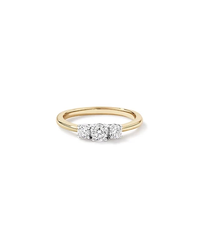 0.50 Carat TW 3 Stone Signature 101 Diamond Ring in 14kt Yellow and White Gold