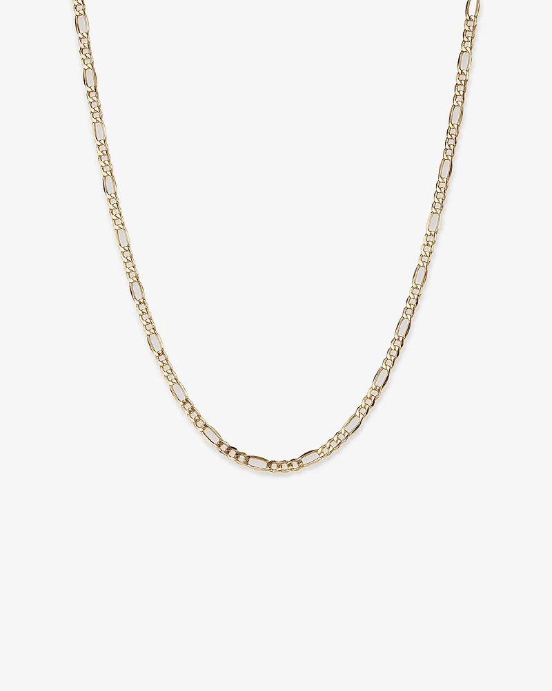 50cm (20") Hollow Figaro Chain in 10kt Yellow Gold
