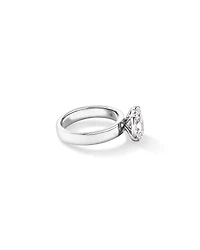Bague solitaire en or blanc 14 carats sertie d'un diamant ovale de 2,00 cultivé laboratoire