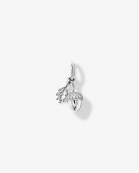 Canadian Acorn Diamond Pendant in Sterling Silver