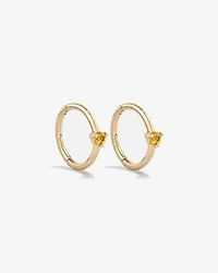 10mm Citrine Accent Sleepers in 10kt Yellow Gold