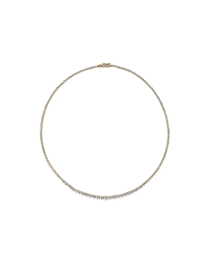 6.00 Carat TW Graduated Diamond RivieraTennis Necklace in 18kt Yellow Gold