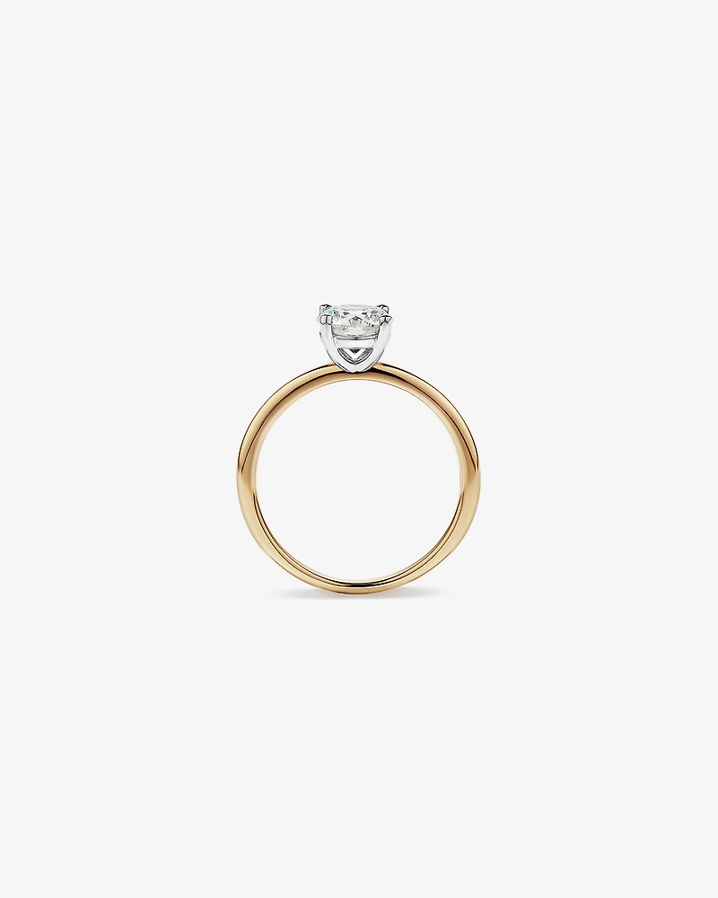 1.00 Carat TW Round Brilliant Canadian Diamond Solitaire in 18kt Yellow & White Gold
