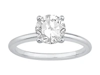 Bague De Fiançailles Solitaire En Diamant Laboratoire Rond Brillant 1,25 Carat Poids Total Or Blanc 14 Carats