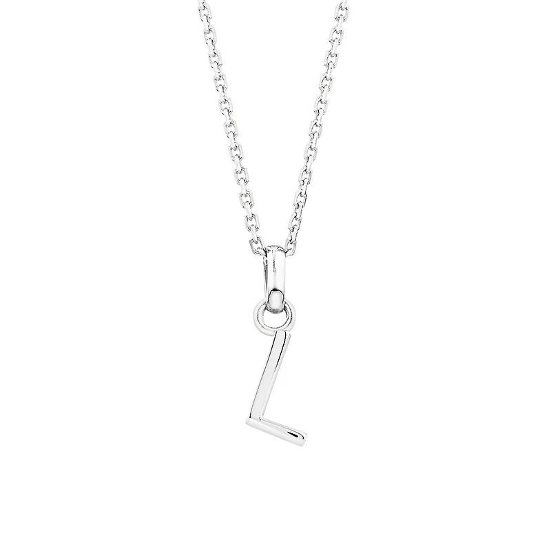 "L" Initial Pendant in Sterling Silver
