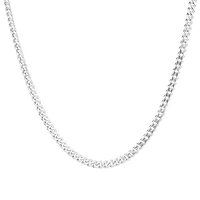 50cm (20") 4mm-4.5mm Width Curb Chain in Sterling Silver