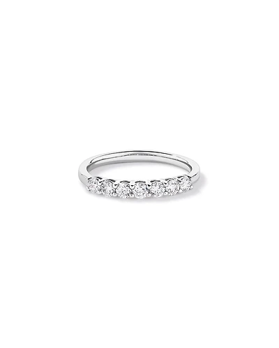 0.50 Carat TW Round Brilliant Wedding Band in Recycled Platinum