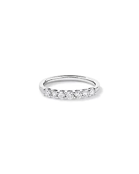 0.50 Carat TW Round Brilliant Wedding Band in Recycled Platinum