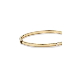 Diamond Accent Oval Bangle in 10kt Yellow Gold