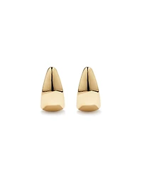 Half Hoop Dome Stud Earrings in 10kt Yellow Gold