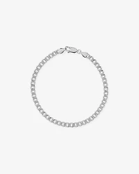 21cm (22") 4.2mm Width Semi Solid Diamond Cut Curb Bracelet in 10kt Gold