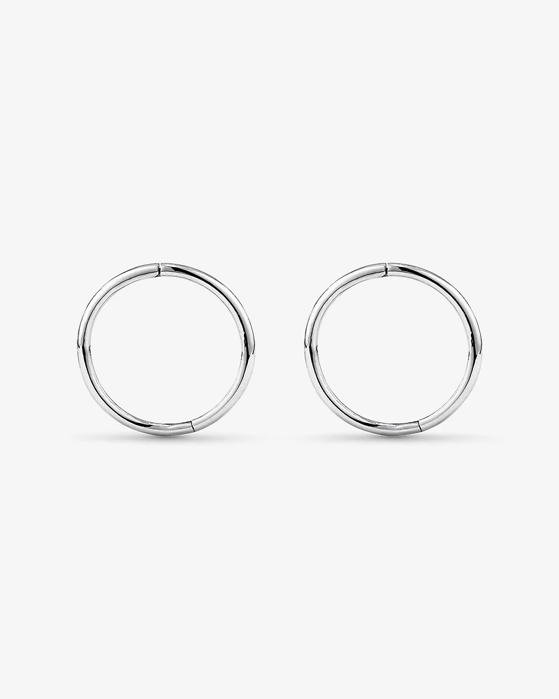 12mm Sleeper Earrings in 10kt White Gold