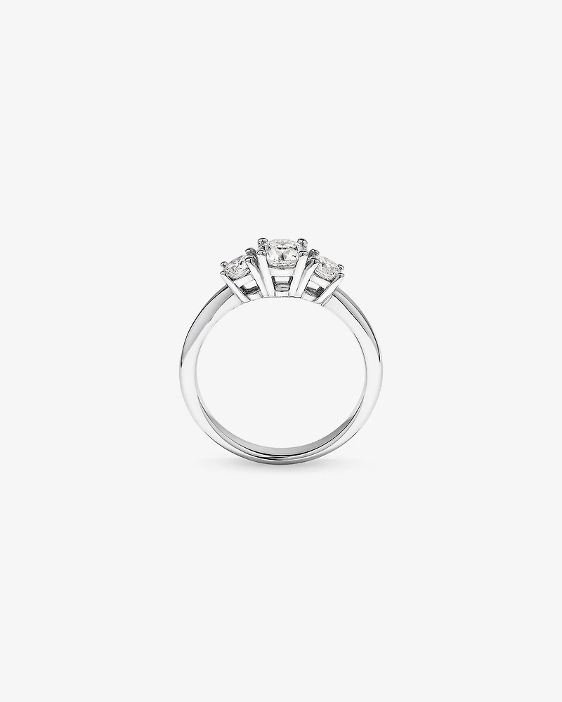 1.00 Carat TW 3 Stone Signature 101 Diamond Ring in 14kt White Gold