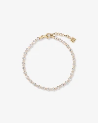 Cubic Zirconia Alternating Tennis Bracelet in 18kt Gold Vermeil