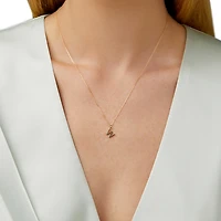 W Initial Pendant in 10kt Yellow Gold