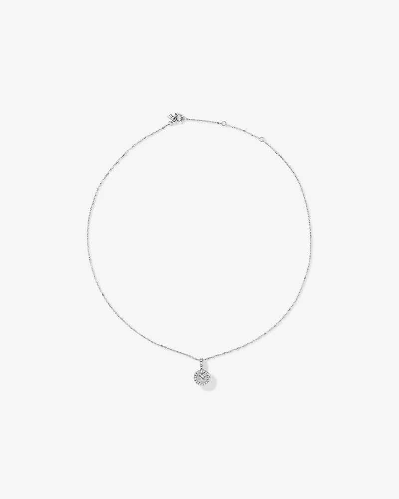 0.33 Carat TW Diamond Halo Everlight Pendant in 10kt White Gold