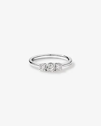 0.50 Carat TW 3 Stone Signature 101 Diamond Ring in 14kt White Gold