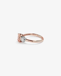 Ring with Morganite & 0.40 Carat TW of Diamonds in 10kt Rose Gold