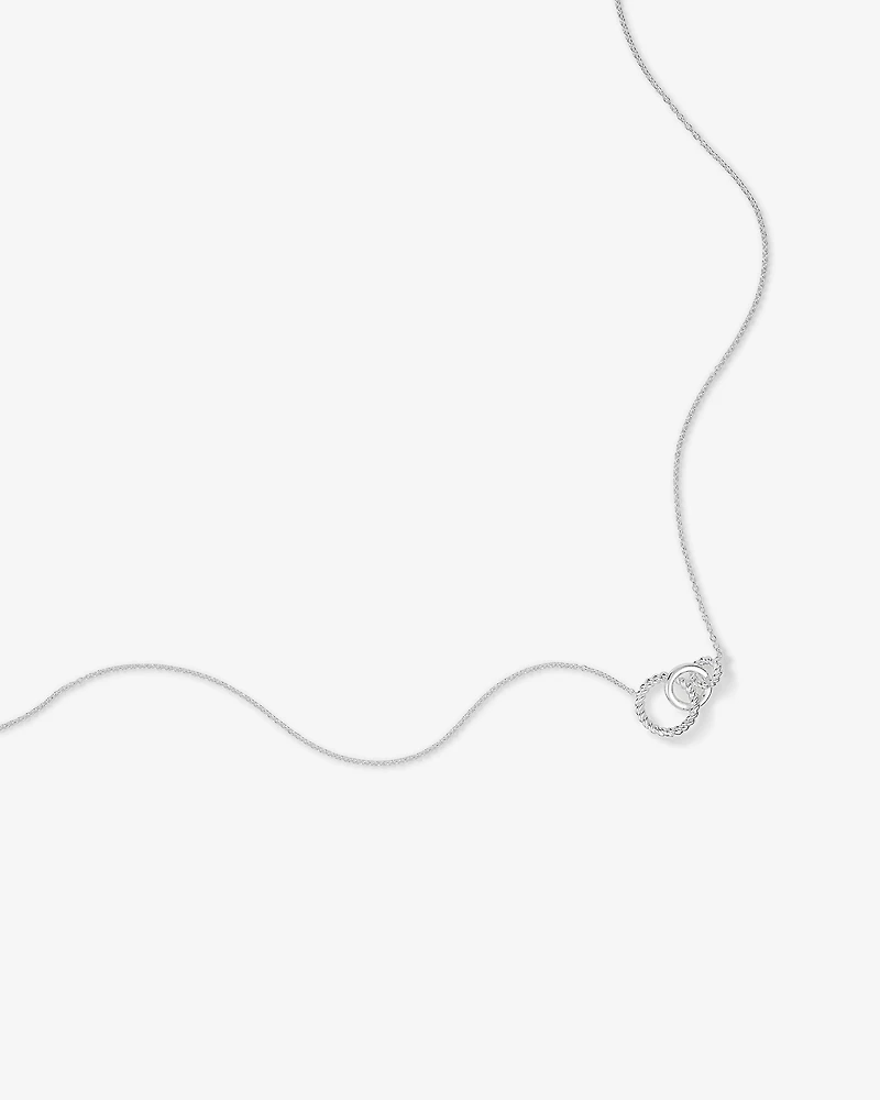 Collier de 45 cm à pendentif triple en argent sterling