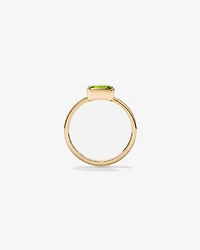 Peridot Bezel Ring 10kt Yellow Gold
