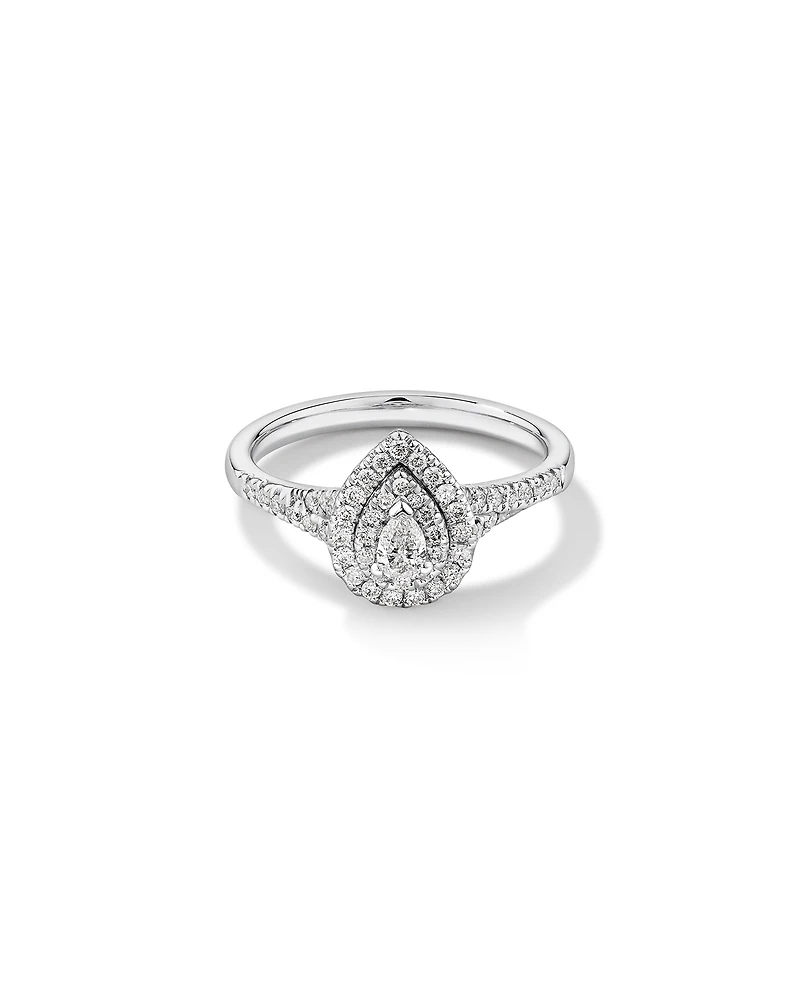 Bridal Set with 0.60 Carat TW of Diamonds in 14kt White Gold