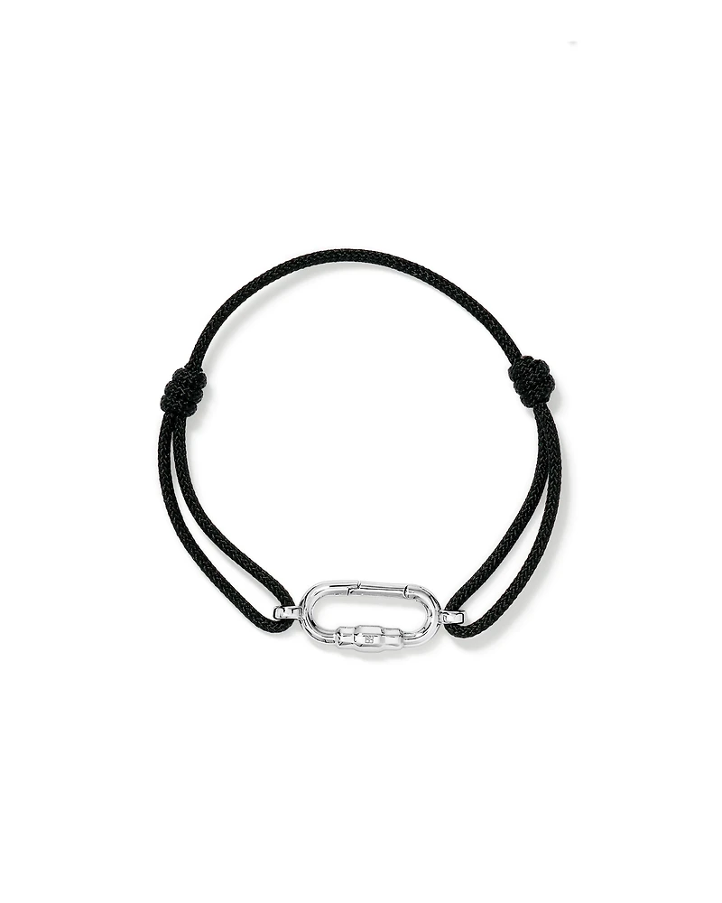Double Knotted Cord Bracelet in Sterling Silver