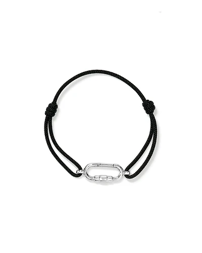 Double Knotted Cord Bracelet in Sterling Silver