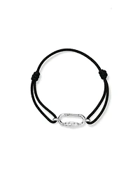Double Knotted Cord Bracelet in Sterling Silver