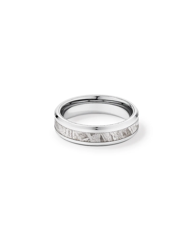 6mm Tungsten and Meteorite Wedding Band