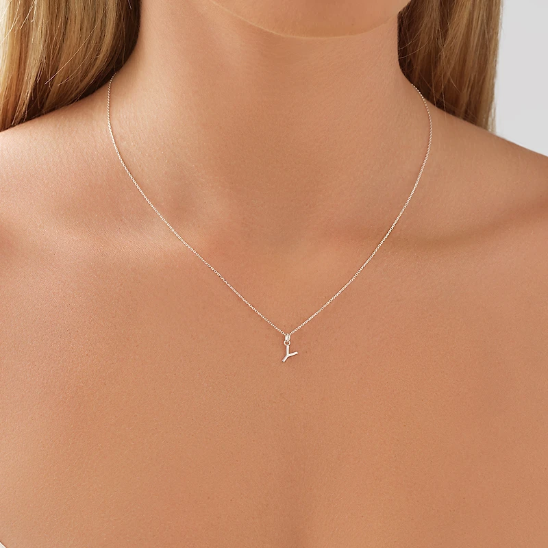 Pendentif « Y » en argent sterling
