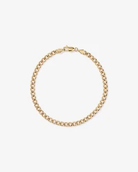 23cm (20") 3.75mm Width Semi Solid Diamond Cut Curb Bracelet in 10kt Yellow Gold