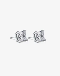 7.5mm Princess Cubic Zirconia Stud Earrings in Sterling Silver