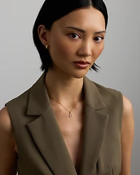 Pendentif avec initiale de la lettre U en or jaune 10 carats