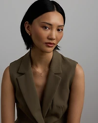 Pendentif initiale lettre en diamant en or jaune 10 carats