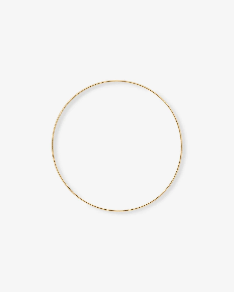 65mm (2.5") 3.5mm–4mm Round Bangle in 10kt Yellow Gold