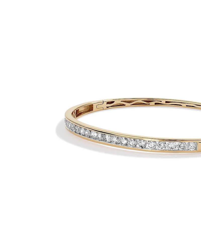 Bangle with 2 Carat TW Of Diamonds in 10kt Yellow Gold
