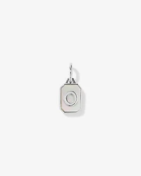 Letter O Mother of Pearl Initial Pendant in Sterling Silver